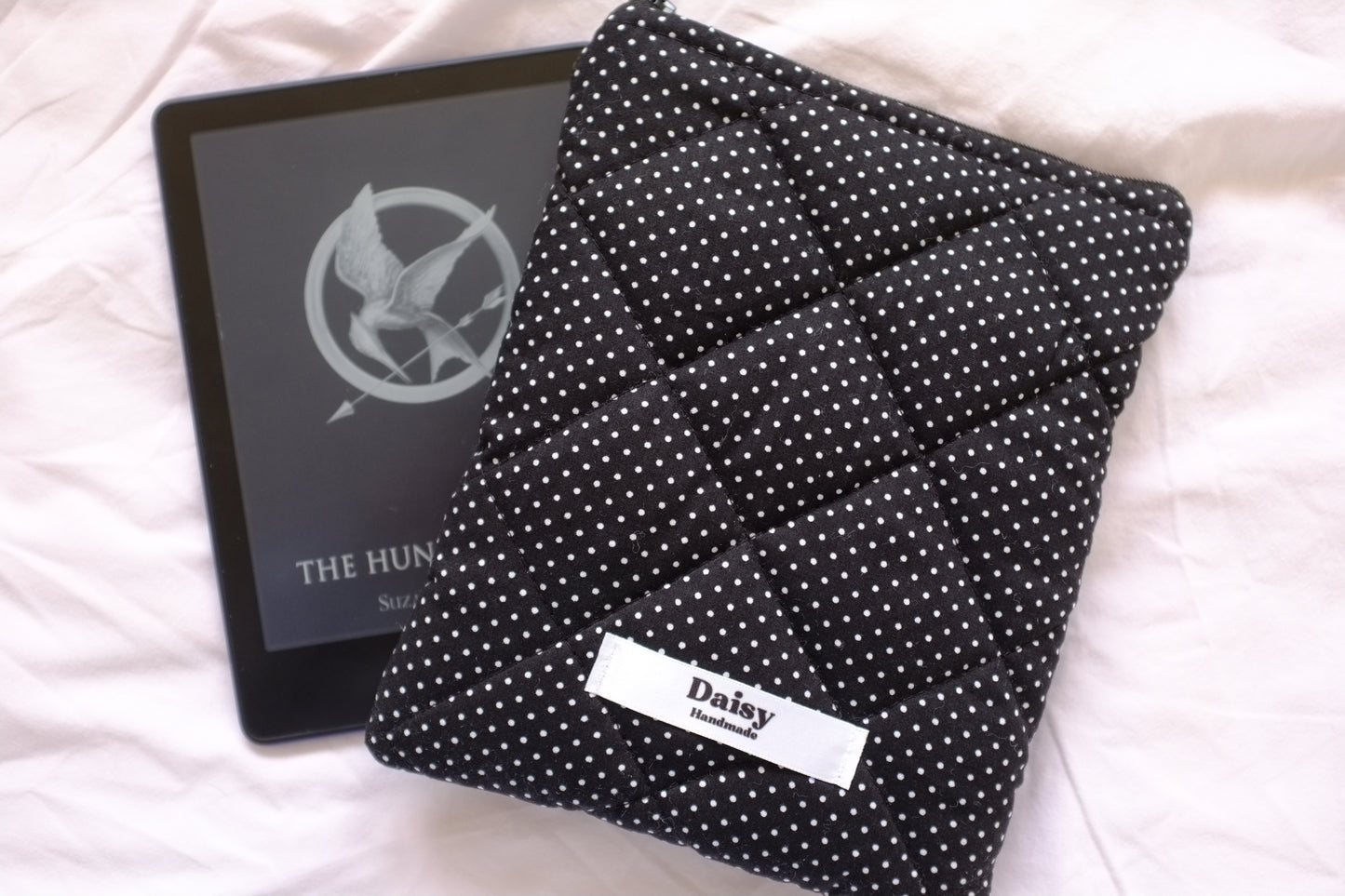 Kindle sleeve mini black polka dot