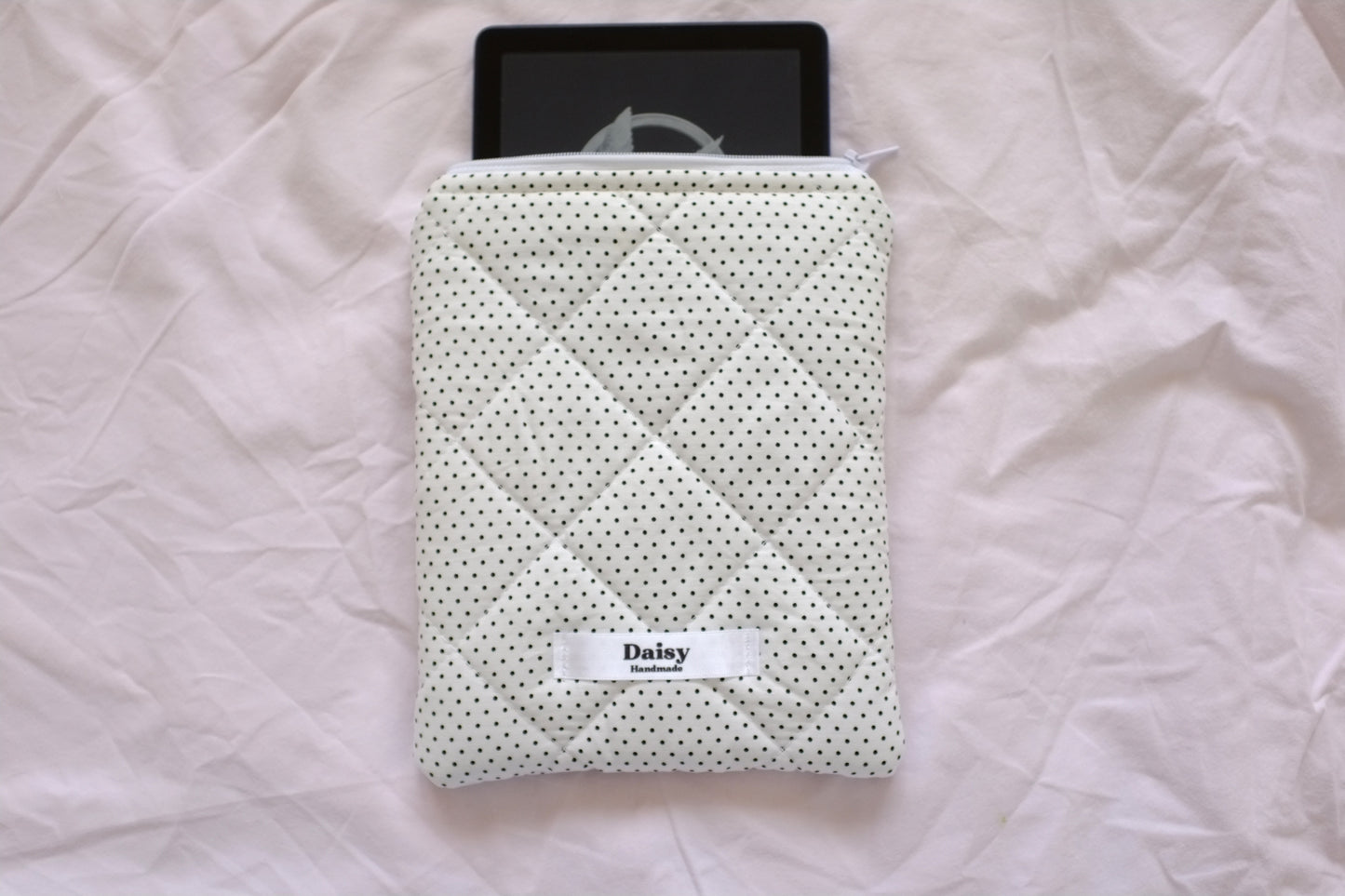 Kindle sleeve mini white polka dot
