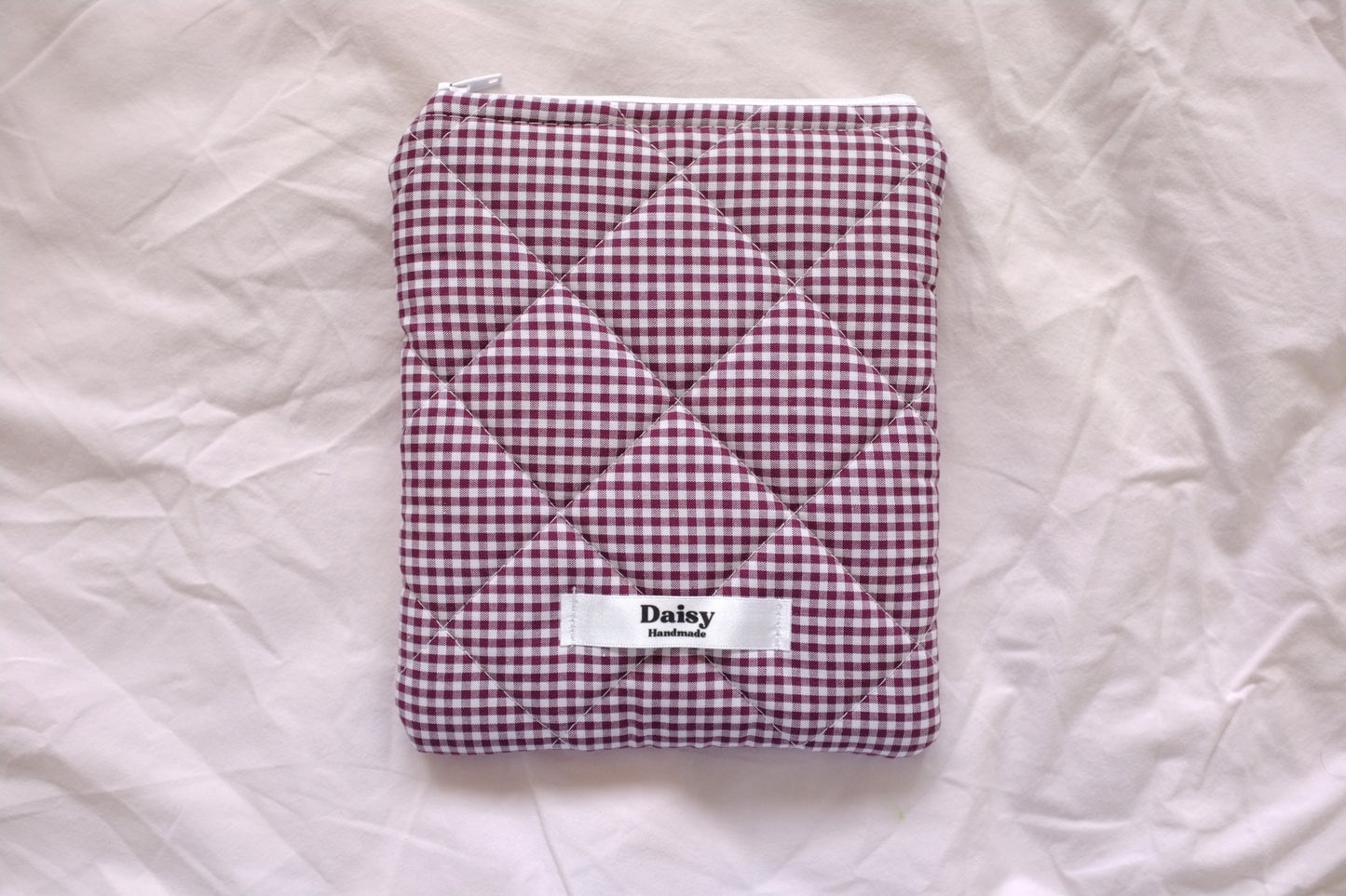Kindle sleeve plum mini gingham