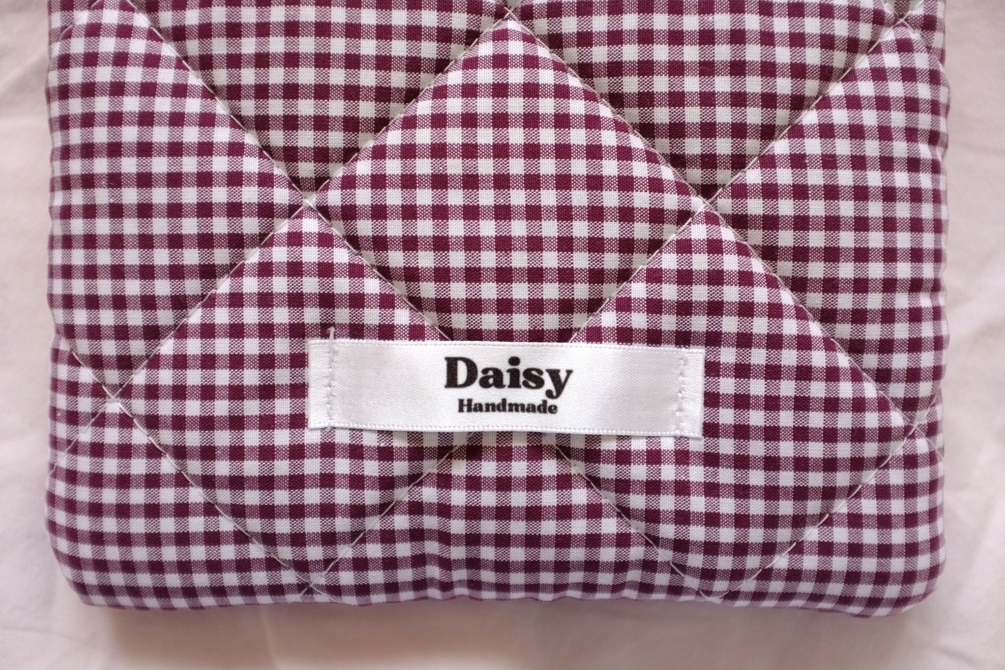 Kindle sleeve plum mini gingham