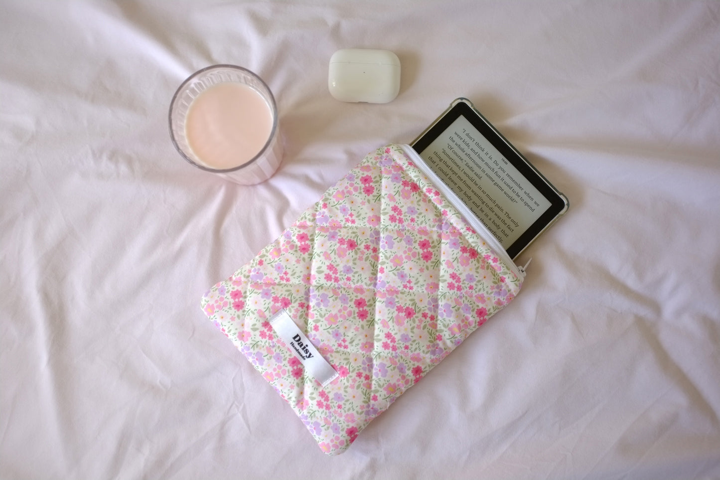 Kindle sleeve pink purple flowers