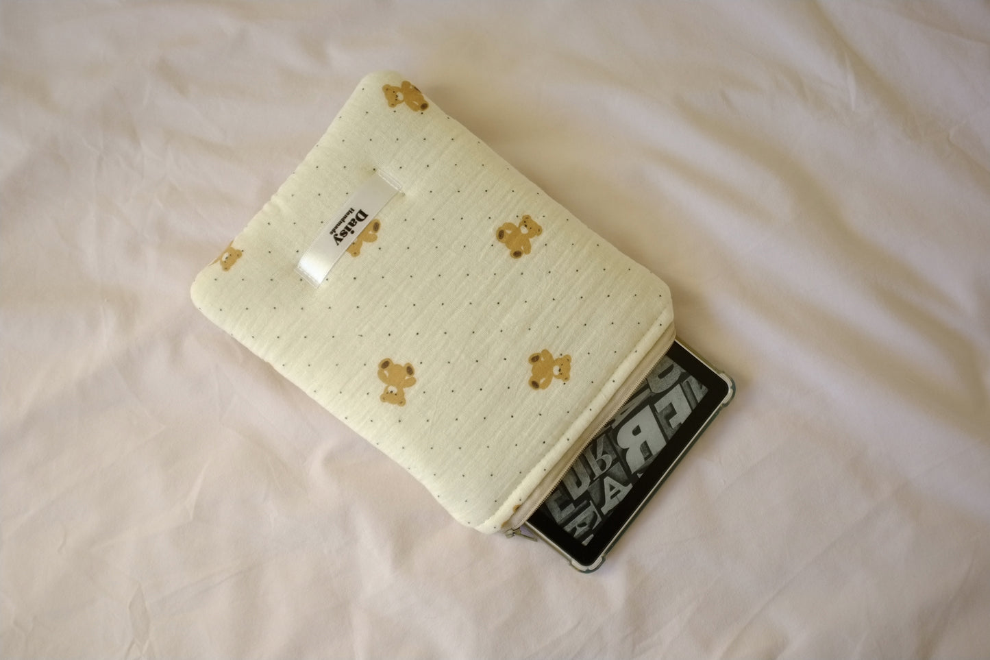 Kindle sleeve teddy bear muslin