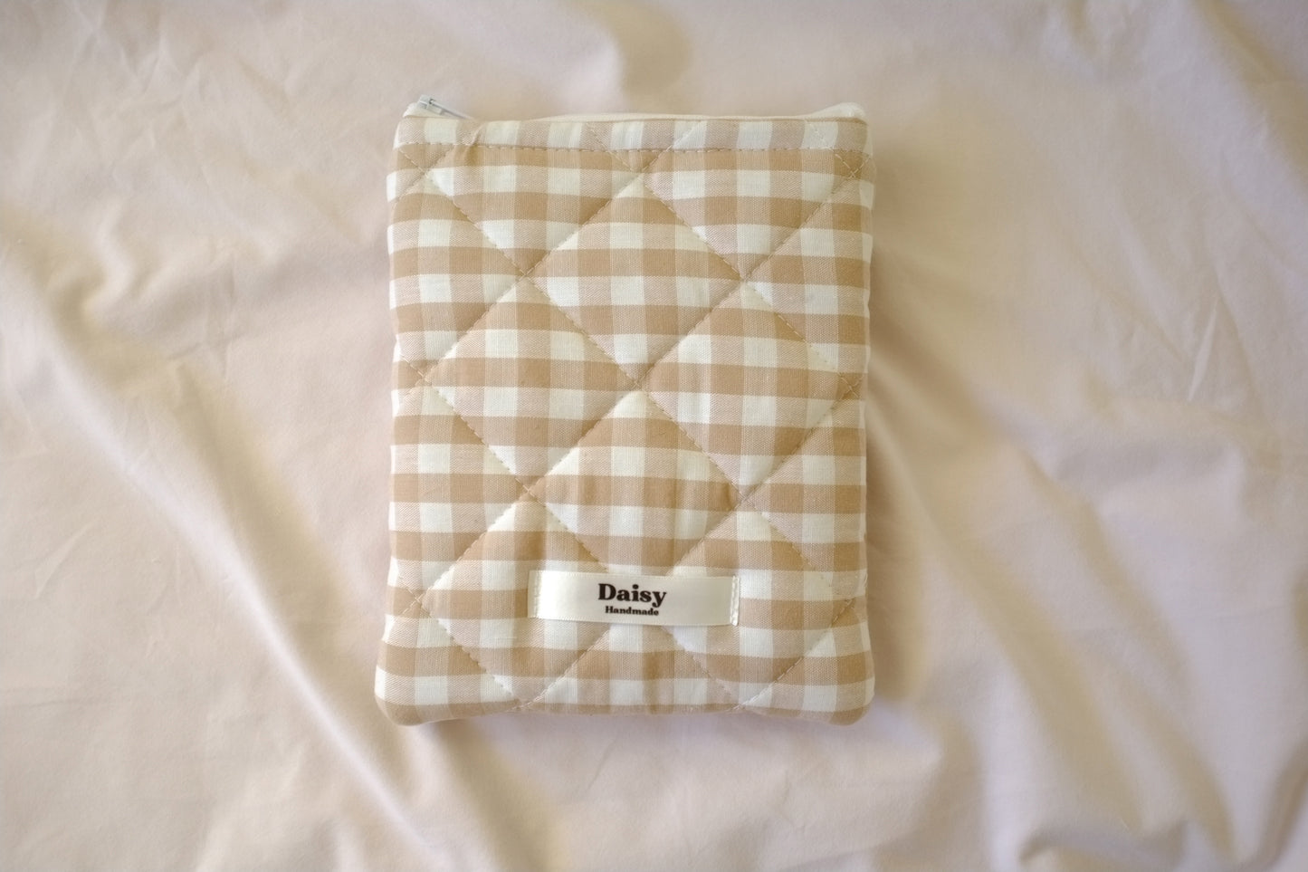 Kindle sleeve beige gingham
