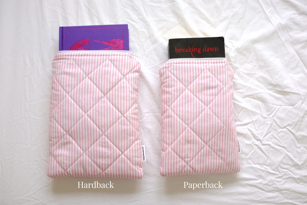 Quilted Plum gingham book sleeve
