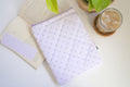 Quilted purple star book sleeve