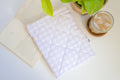 Quilted purple daisy gingham book sleeve