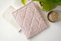 Quilted pink rose book sleeve