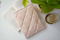 Quilted vintage pink floral book sleeve