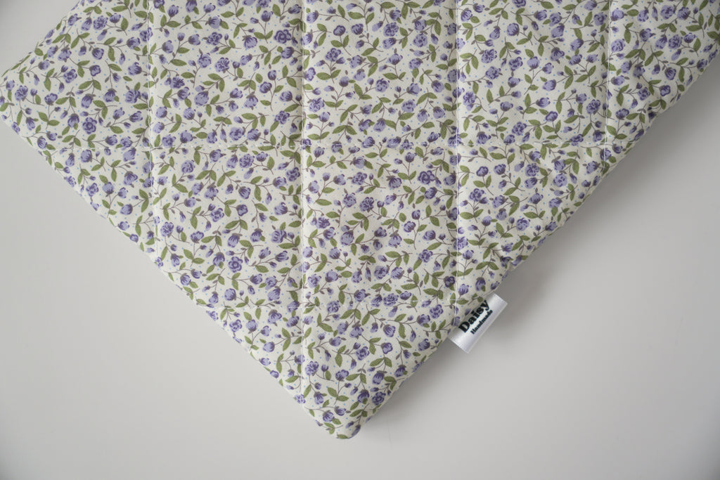 Quilted purple rose book sleeve