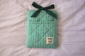 Green and White Striped eReader Case with Green Bow Closure