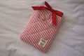 Red and White Striped eReader Case with Red Bow Closure