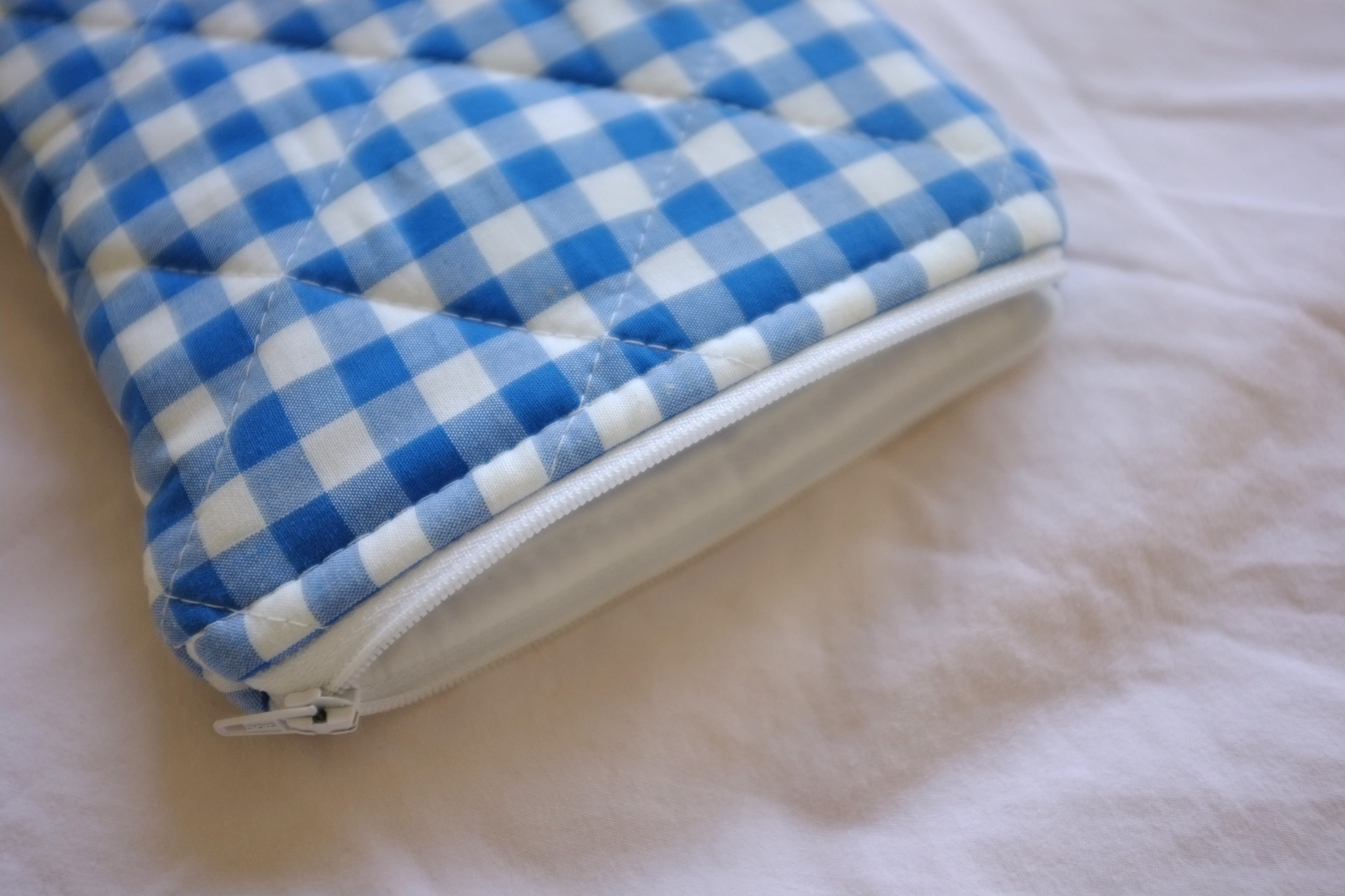 Kindle sleeve royal blue gingham
