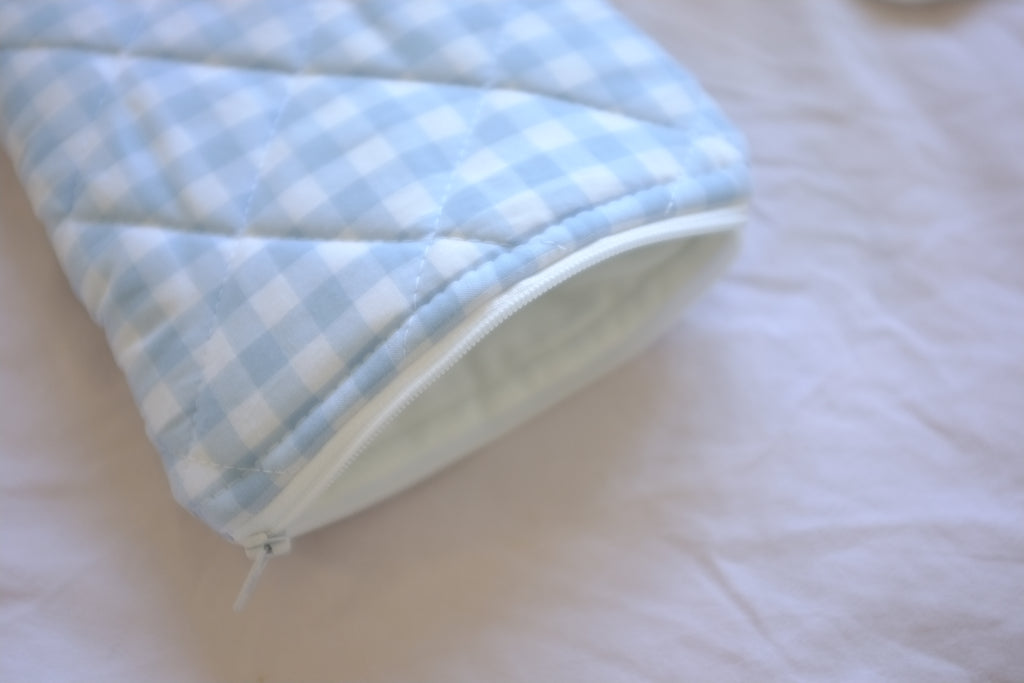 Kindle sleeve light blue gingham