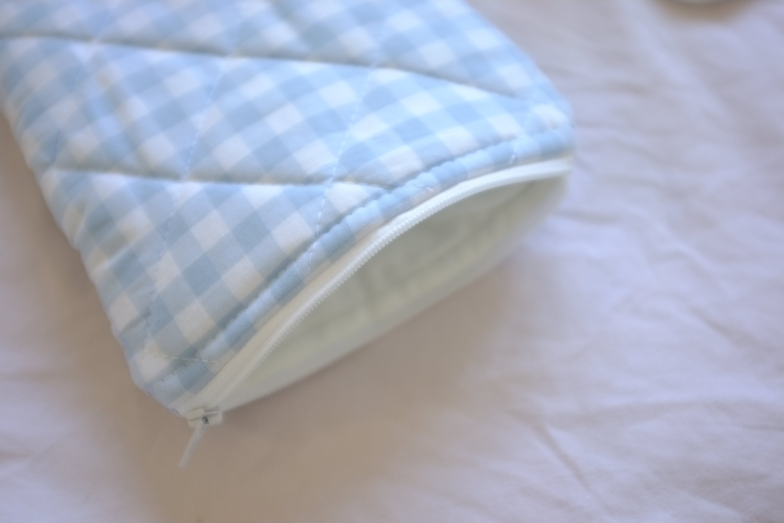 Kindle sleeve light blue gingham