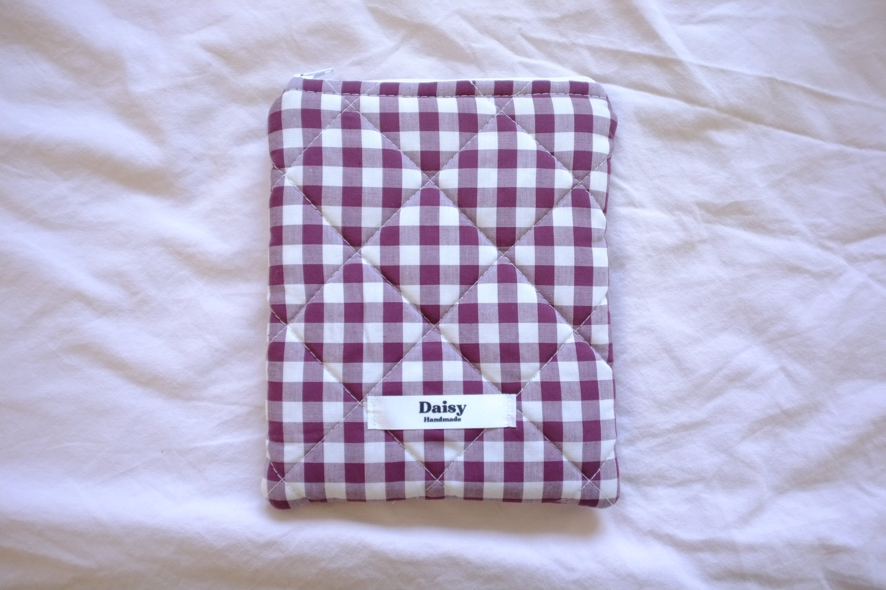 Kindle sleeve plum gingham