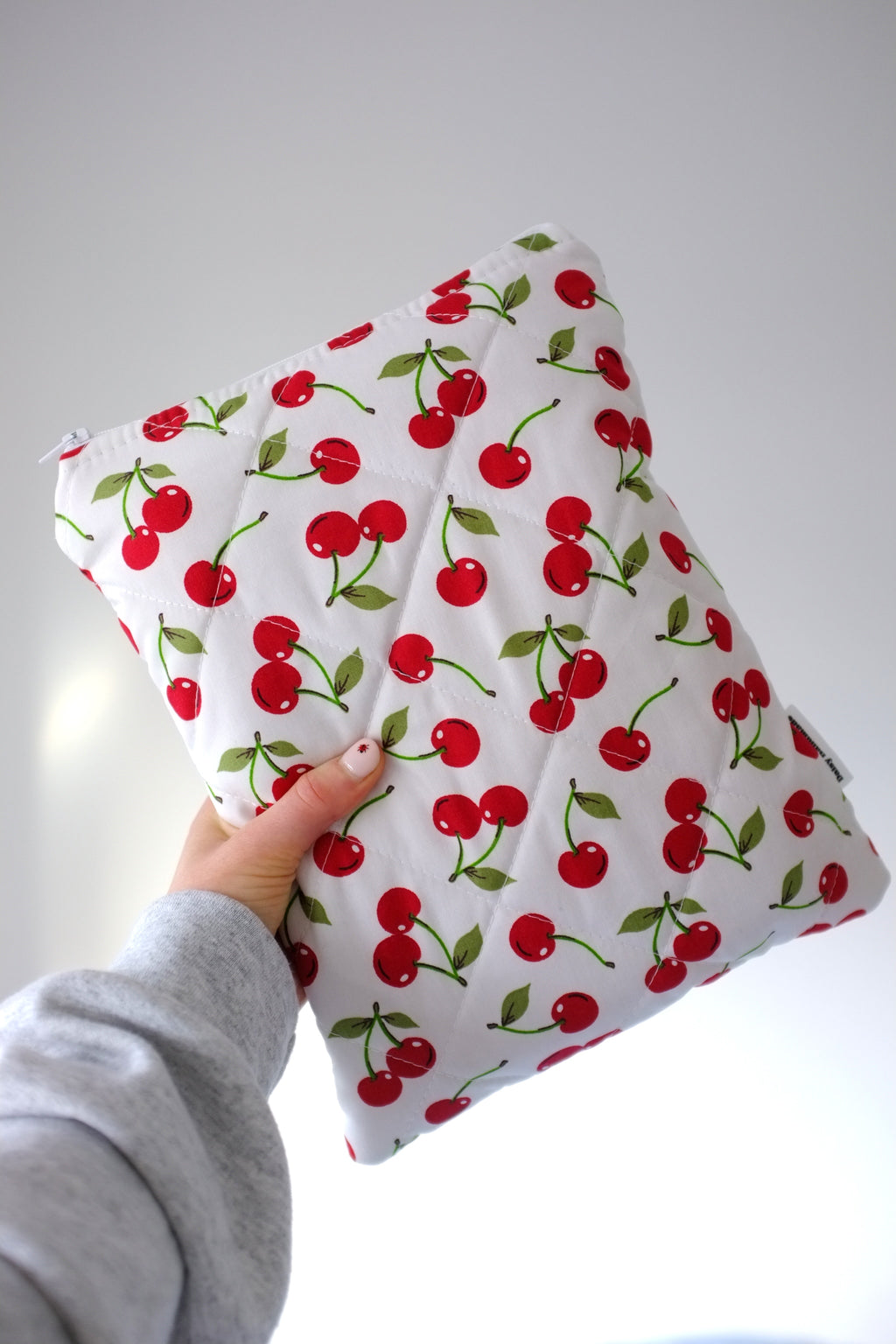 Quilted Cherry book sleeve