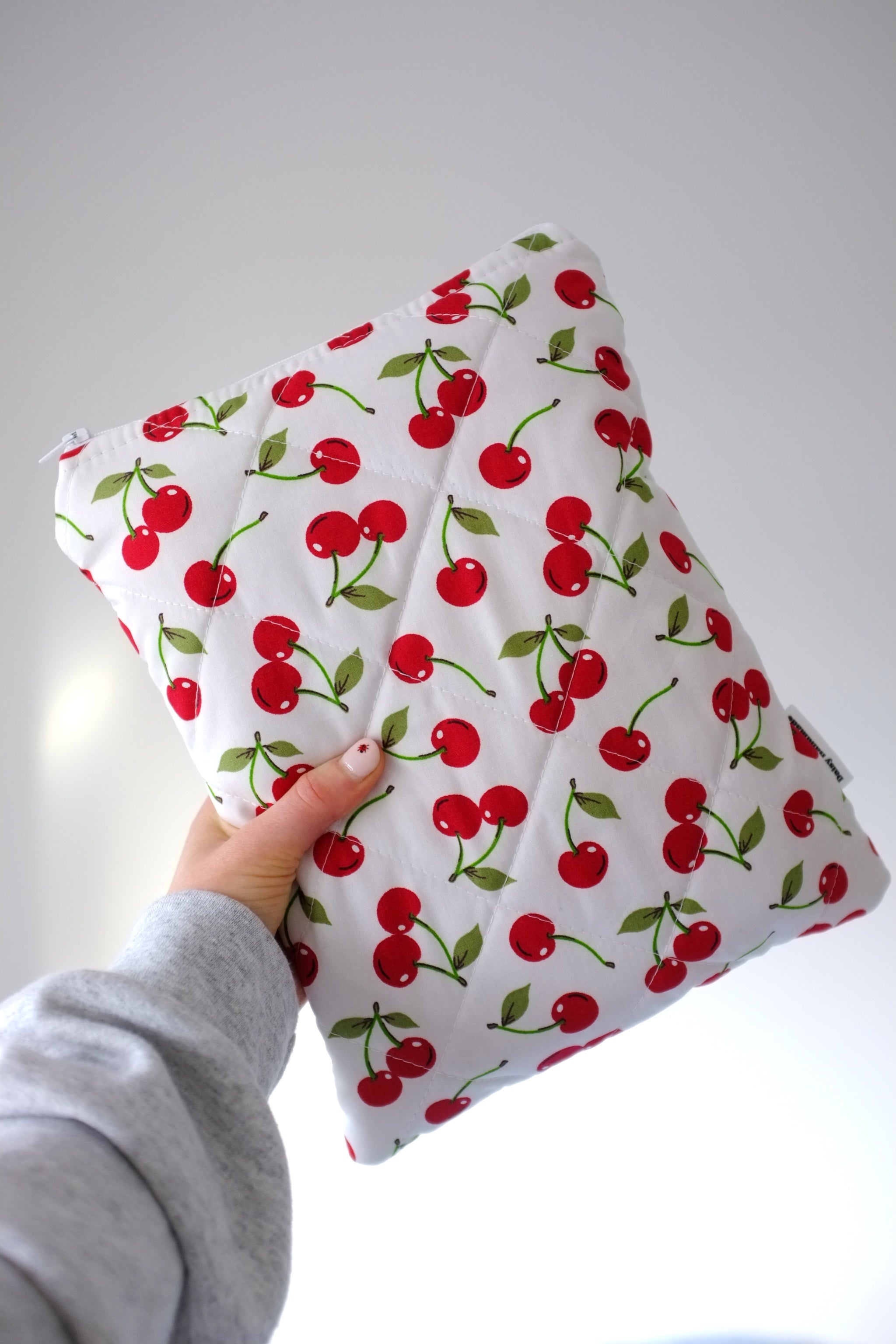 Quilted Cherry book sleeve