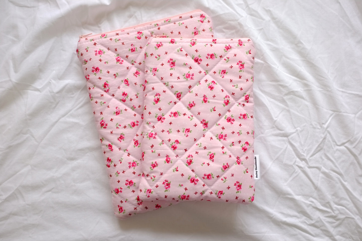 Pink bow rose book sleeve