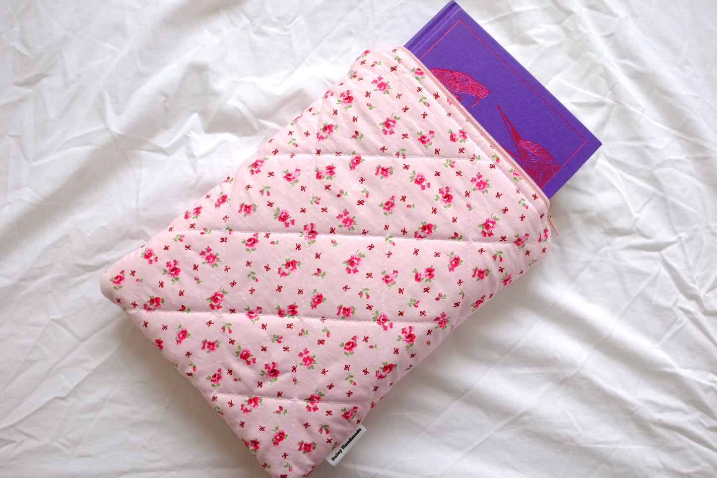 Pink bow rose book sleeve