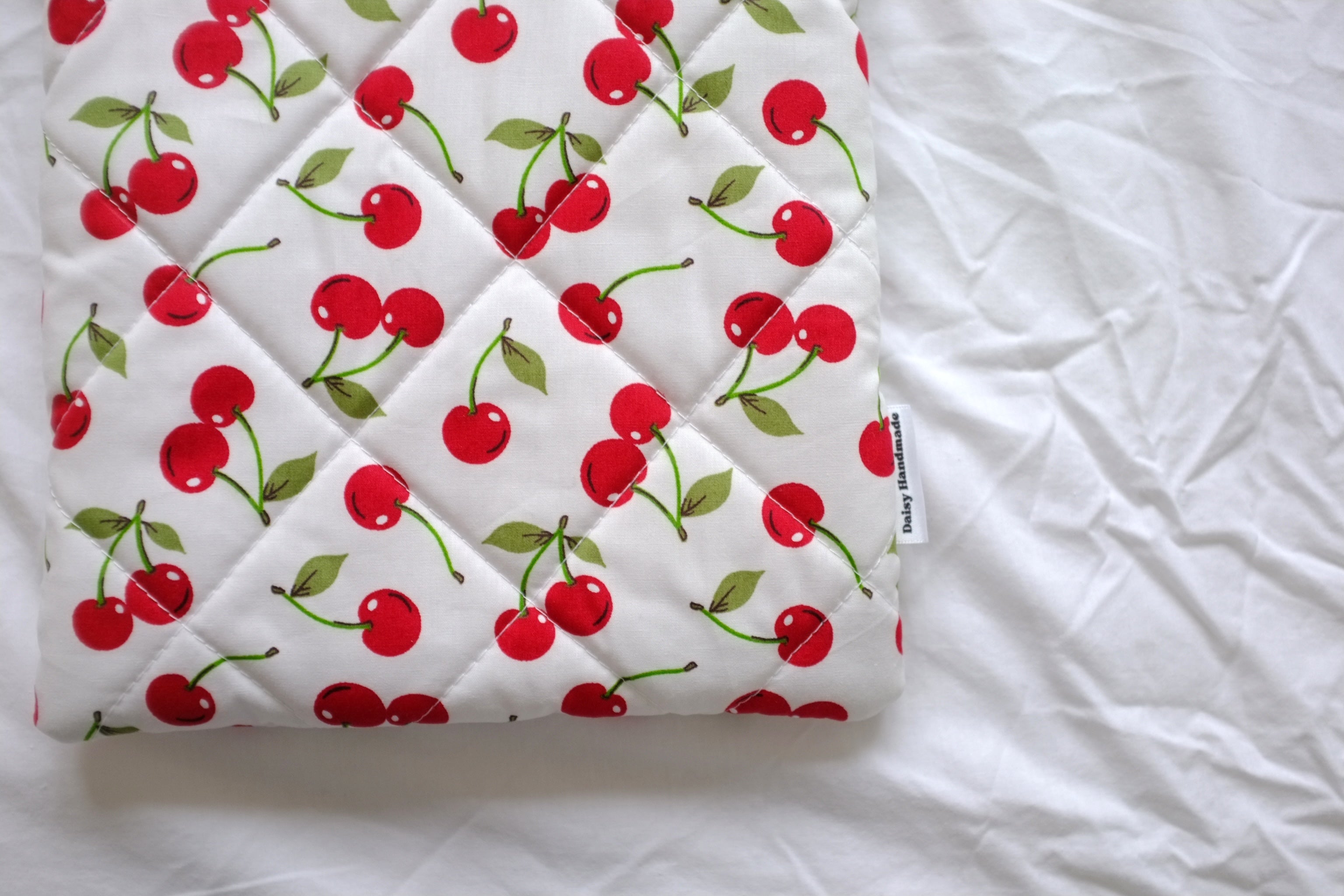 Quilted Cherry book sleeve