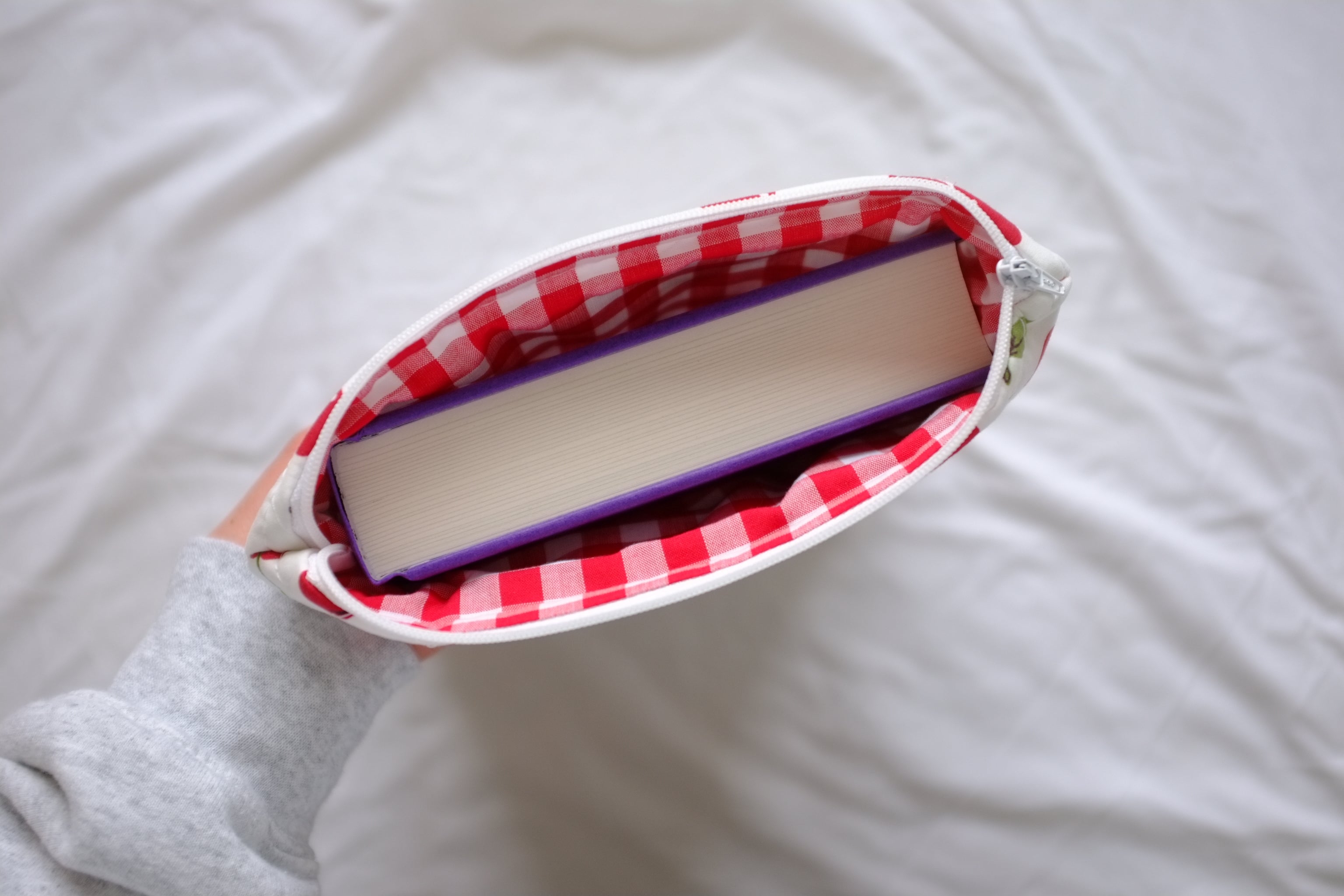 Quilted Cherry book sleeve