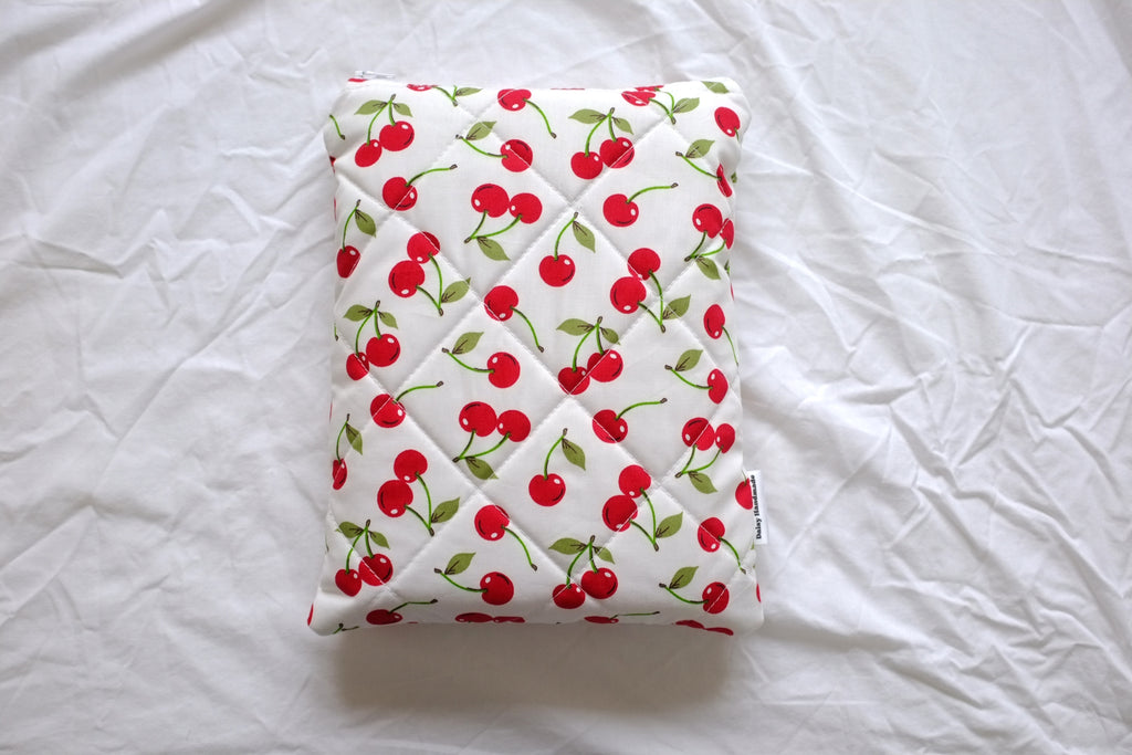 Quilted Cherry book sleeve