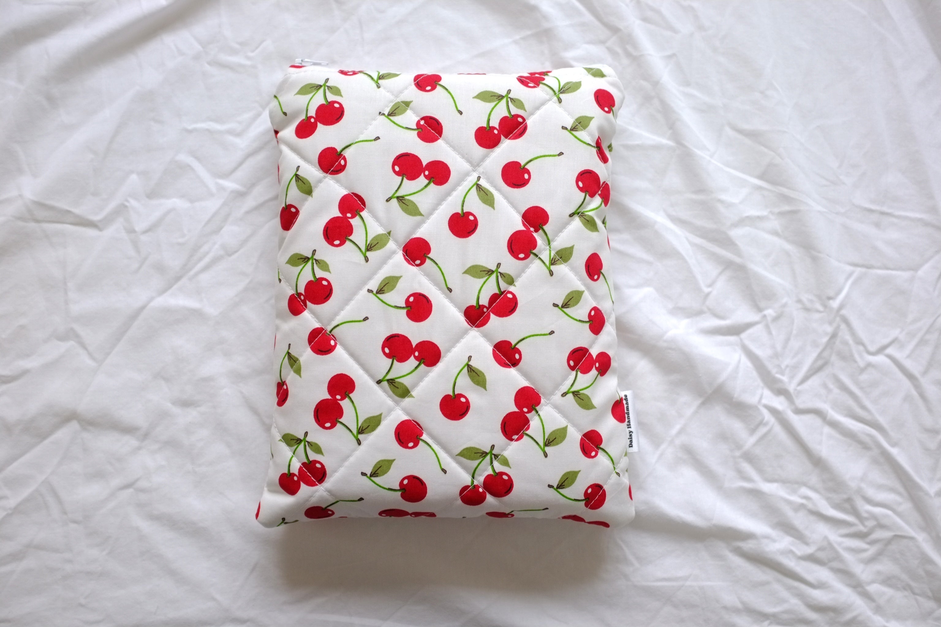 Quilted Cherry book sleeve