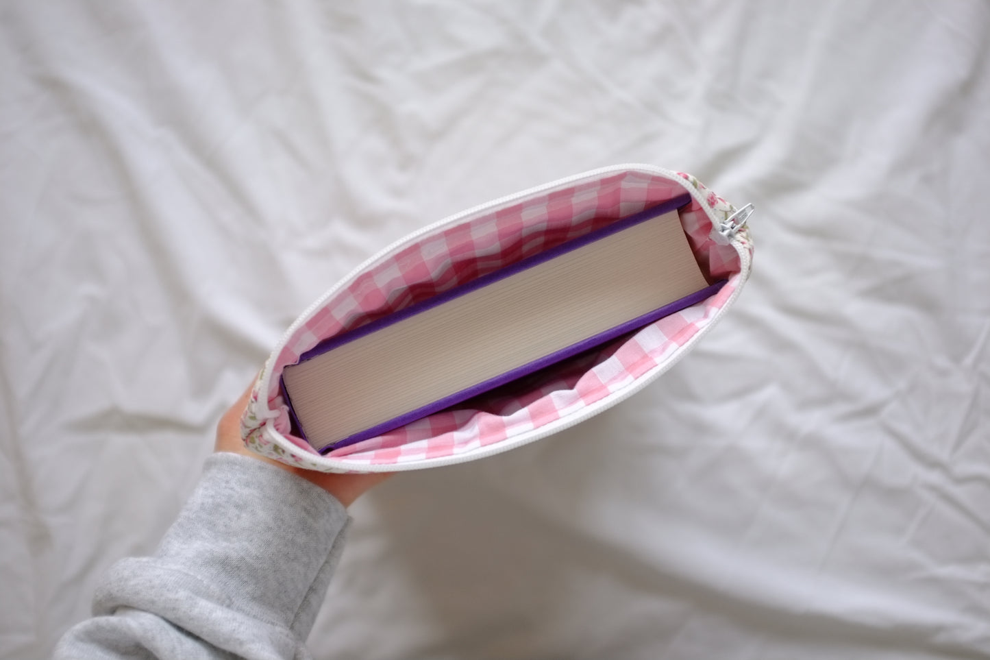 Pink rose book sleeve