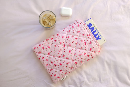 Pink bow rose book sleeve
