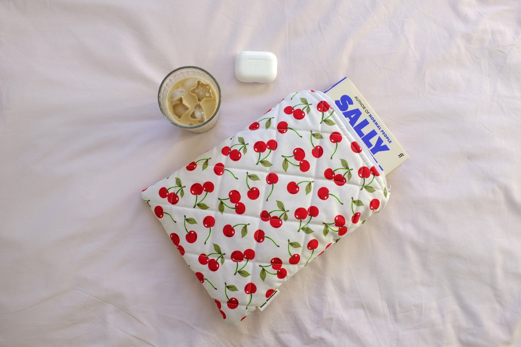 Quilted Cherry book sleeve