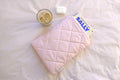 Quilted Pink stripe book sleeve