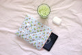 Quilted Kindle sleeve blue spring floral