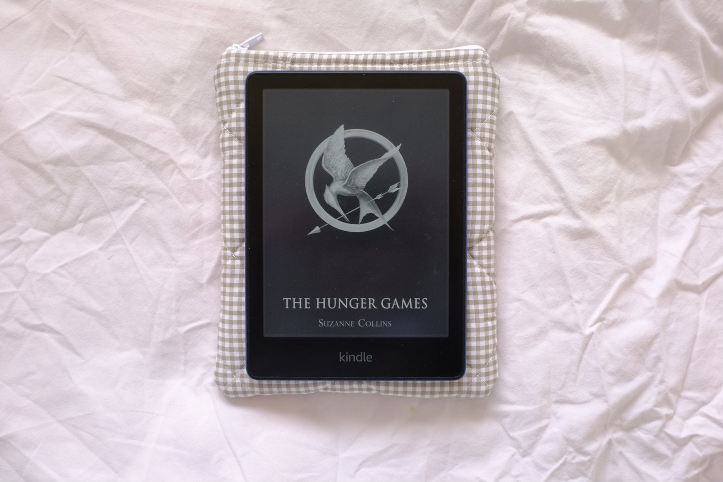Kindle sleeve beige mini gingham