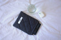 Quilted Kindle sleeve mini black polka dot
