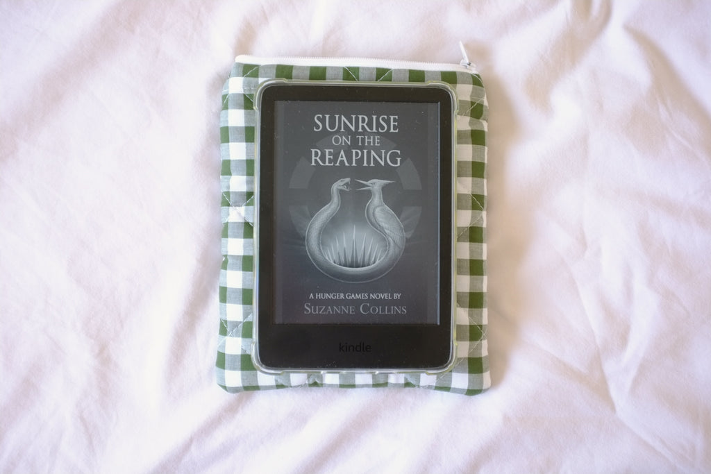 Kindle sleeve forest green gingham