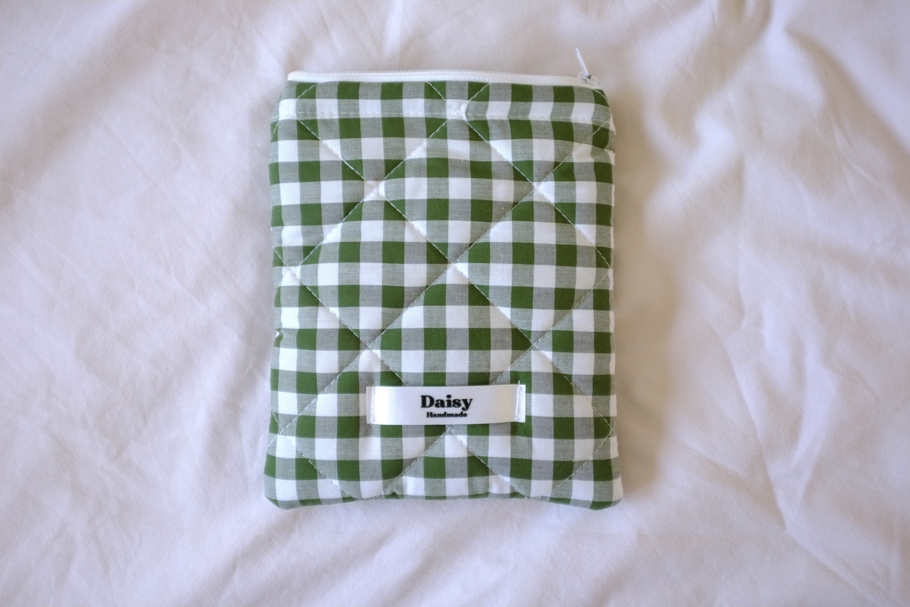 Kindle sleeve forest green gingham