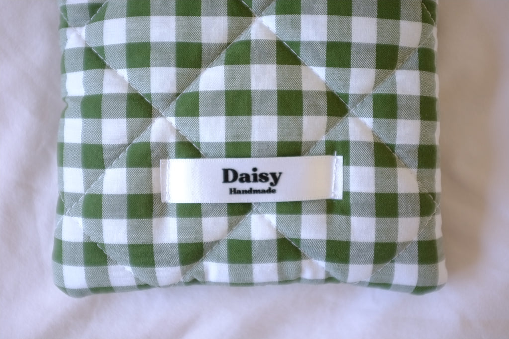Kindle sleeve forest green gingham