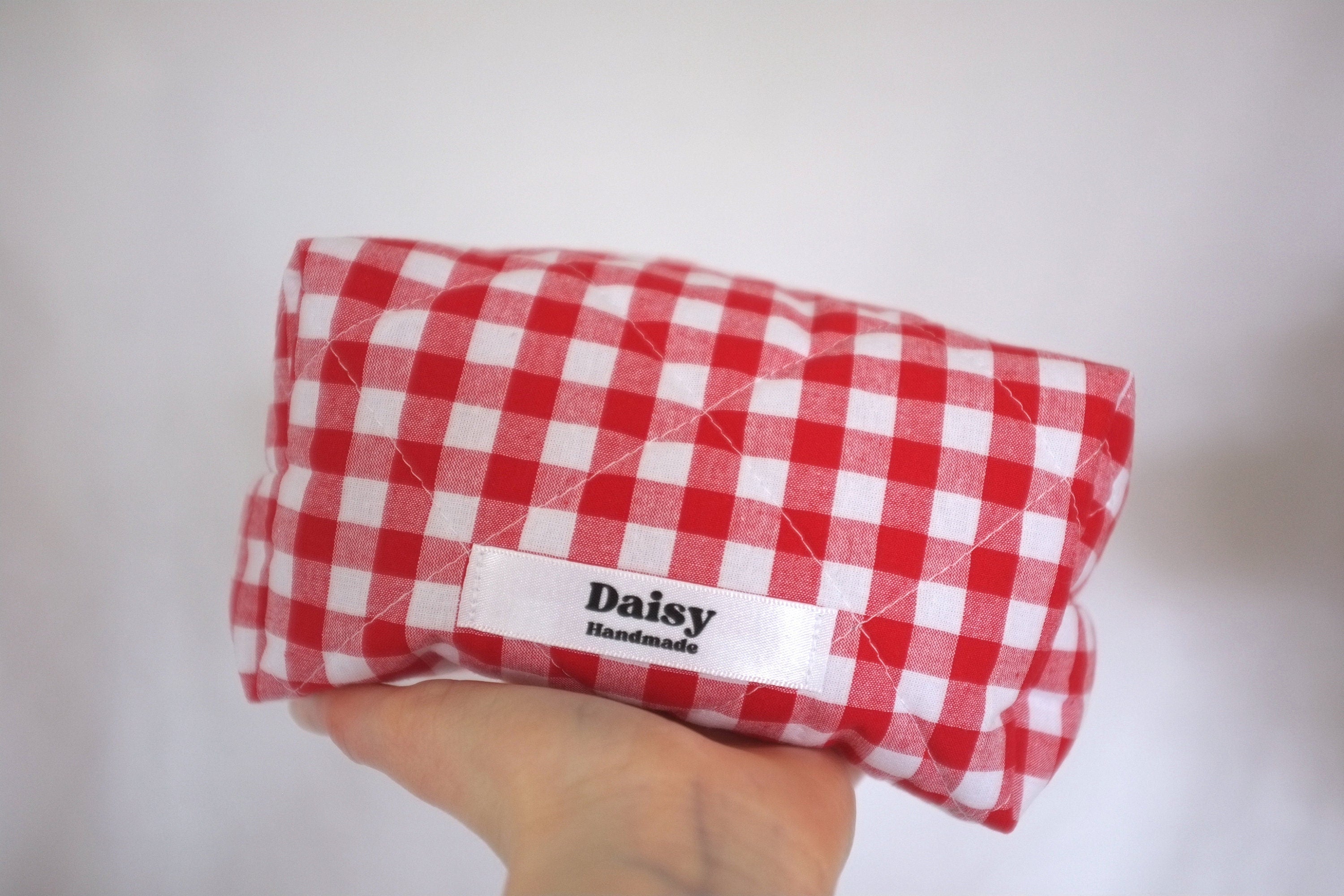 Makeup bag red gingham