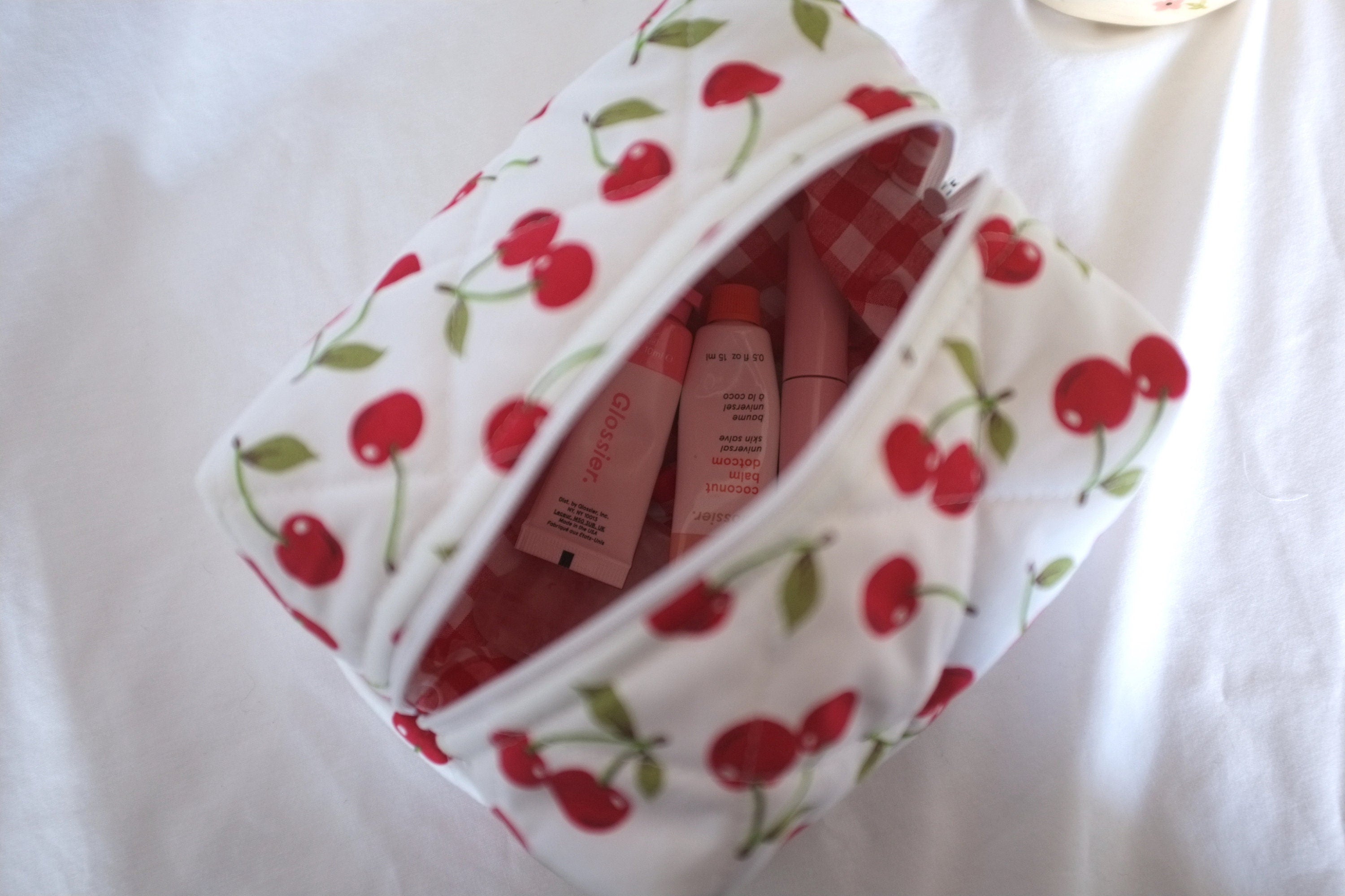Makeup bag cherry