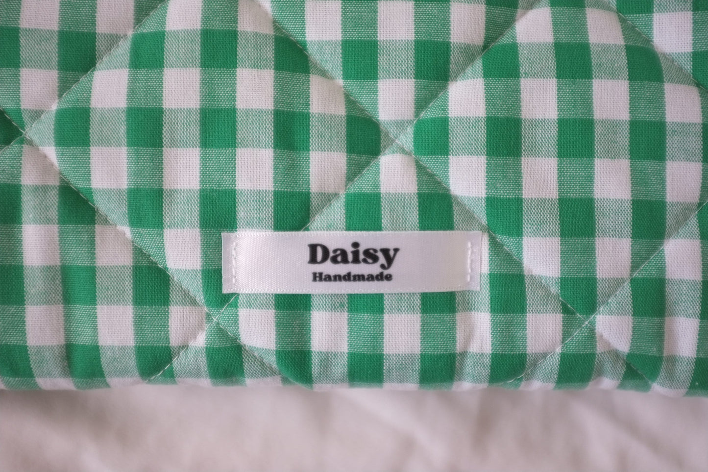 Laptop sleeve emerald green gingham