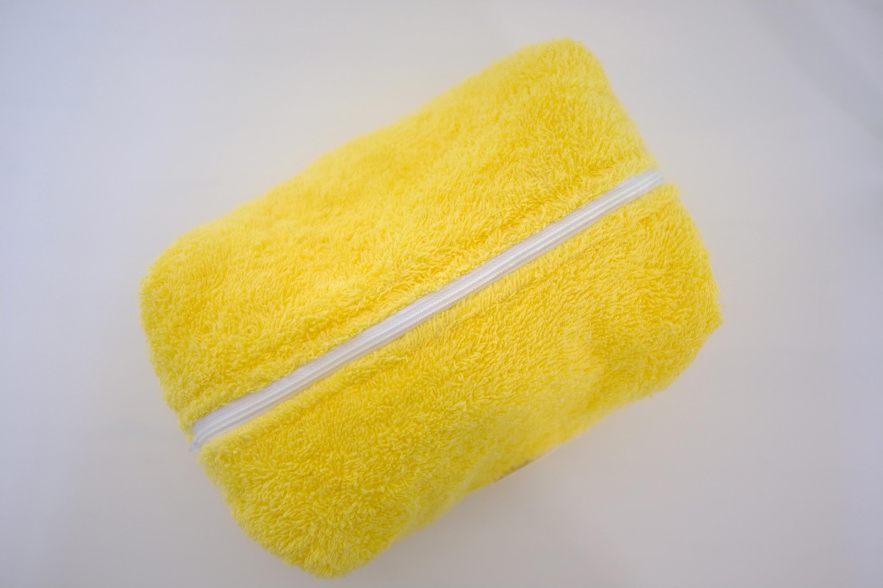 Makeup bag yellow terry