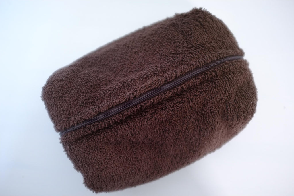 Makeup bag brown terry