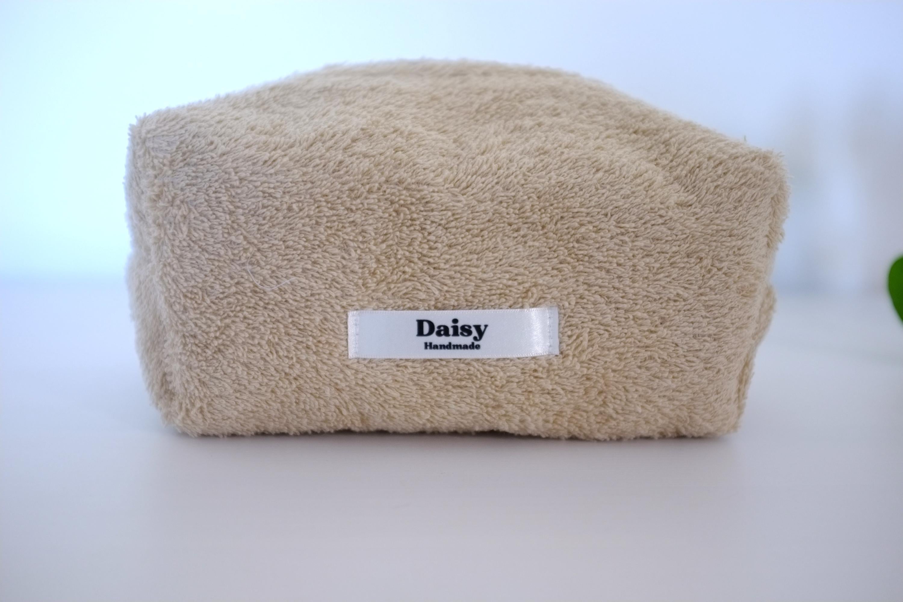 Makeup bag beige terry