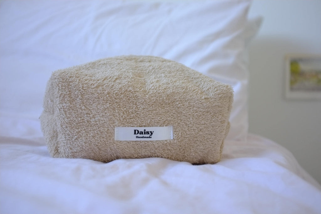 Makeup bag beige terry