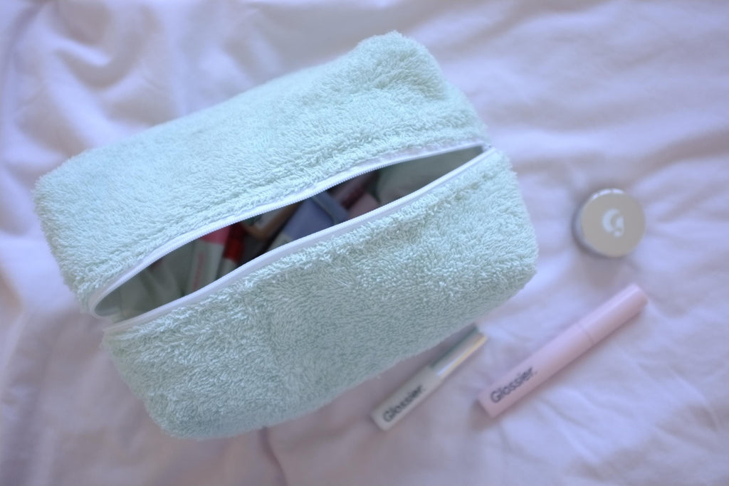 Makeup bag mint terry