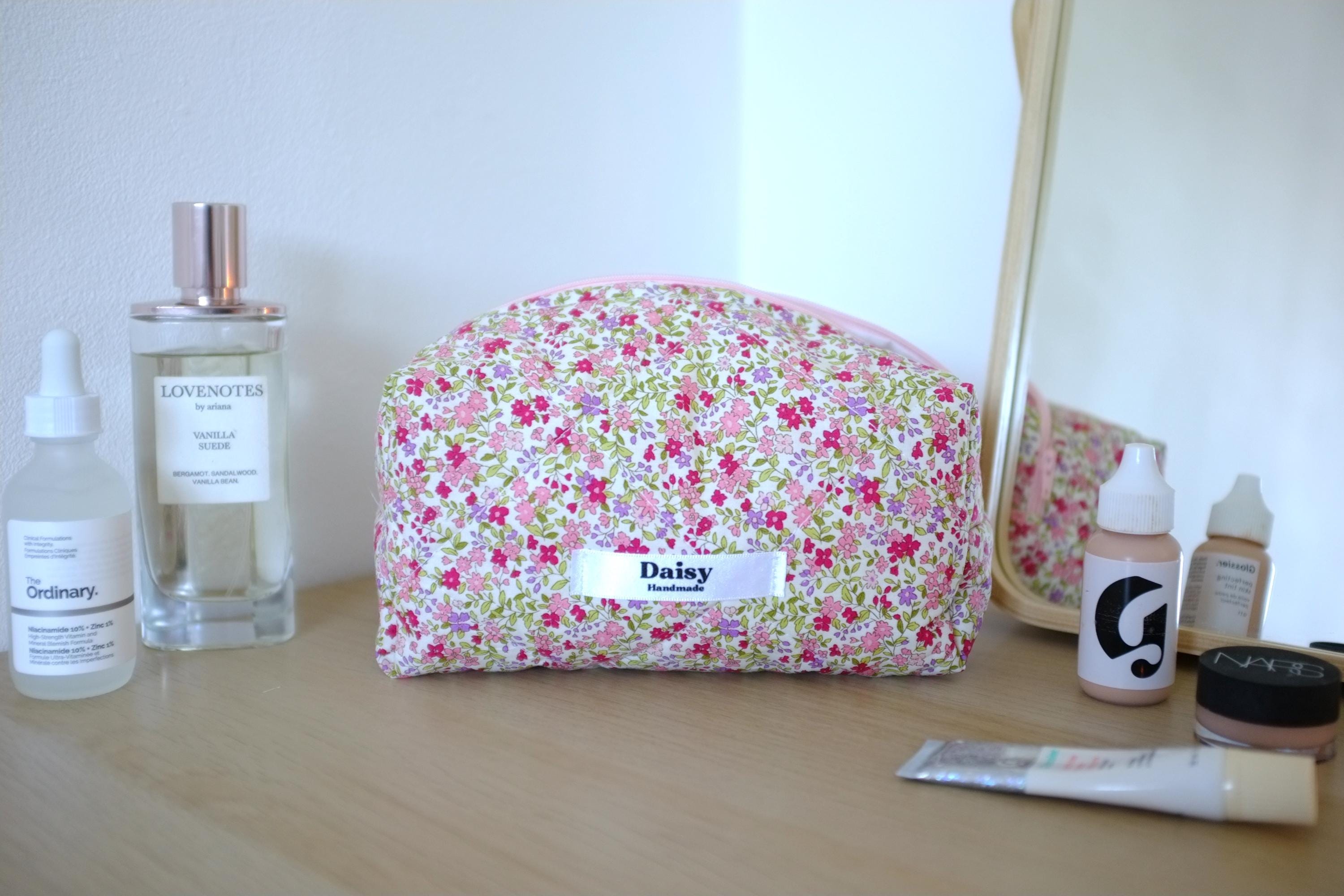 Makeup bag pink flower