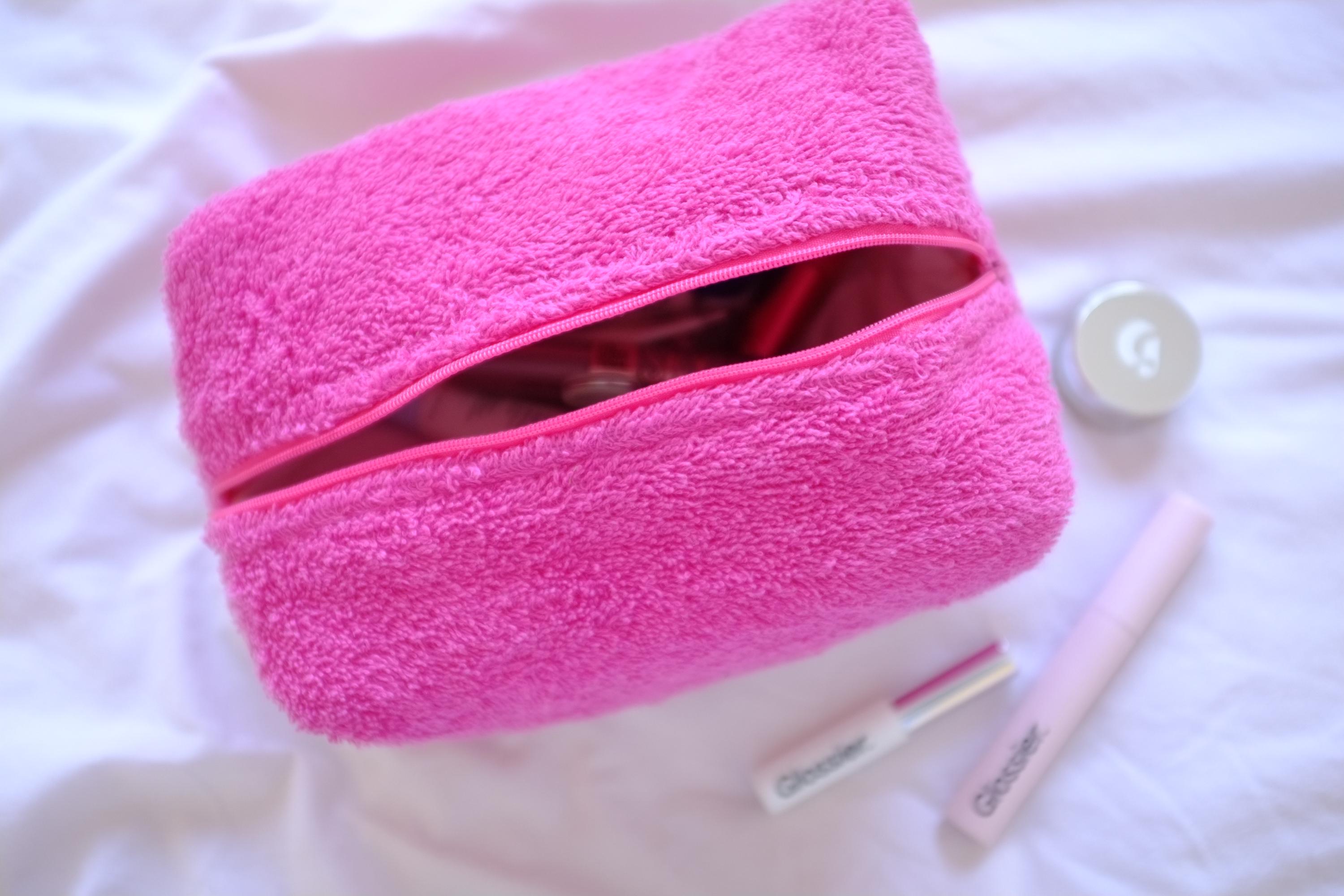 Makeup bag fuchsia terry