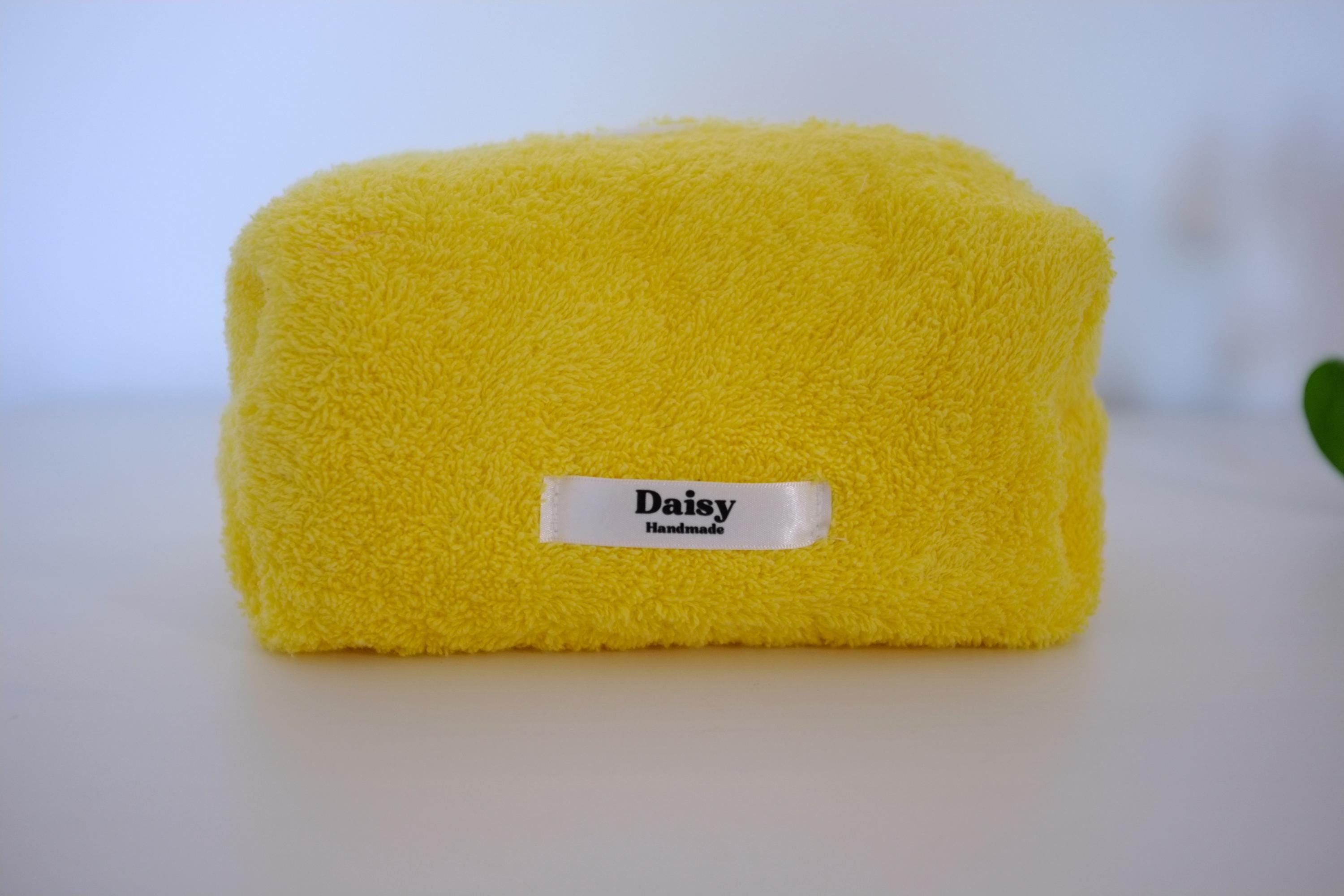 Makeup bag yellow terry