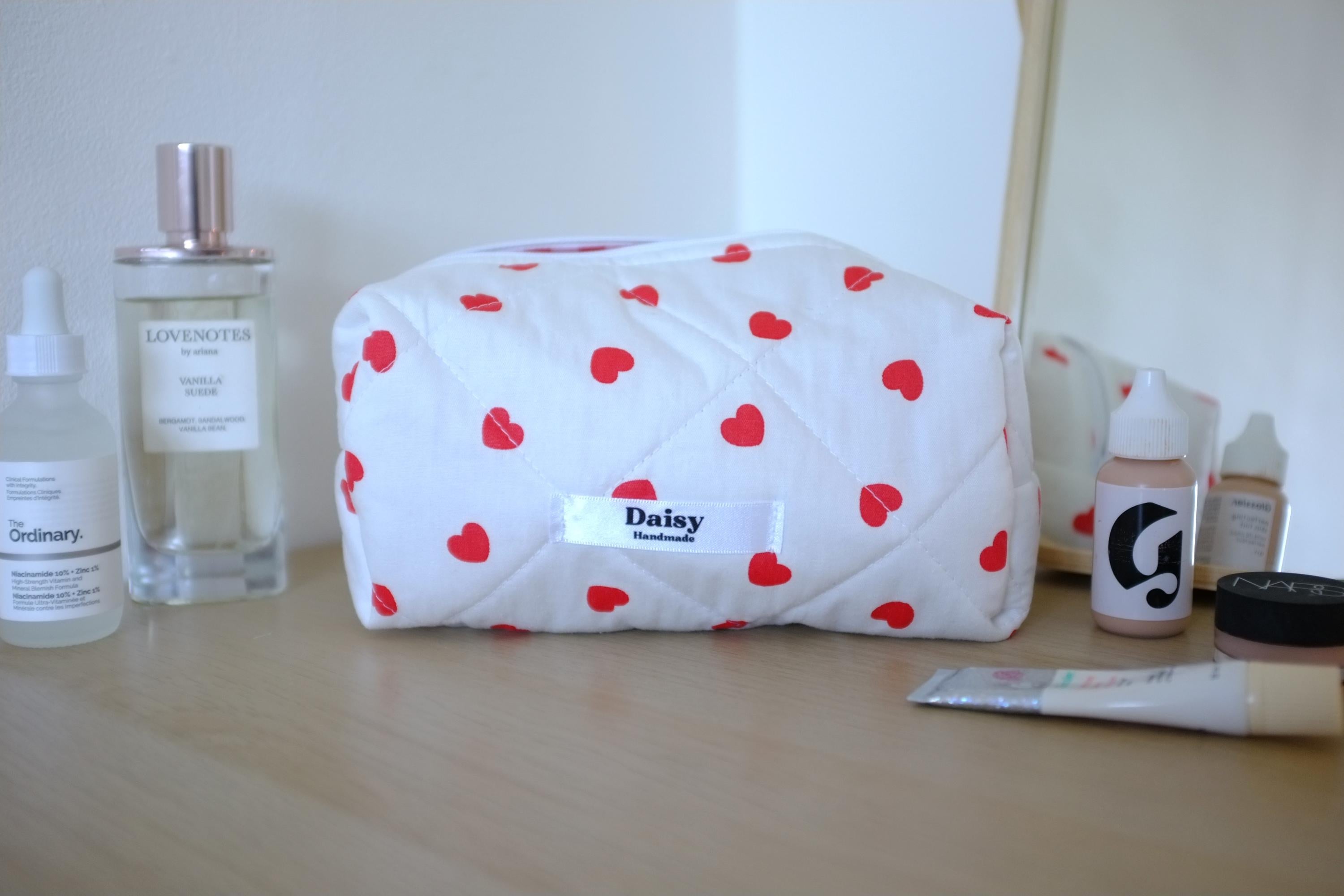 Makeup bag hearts