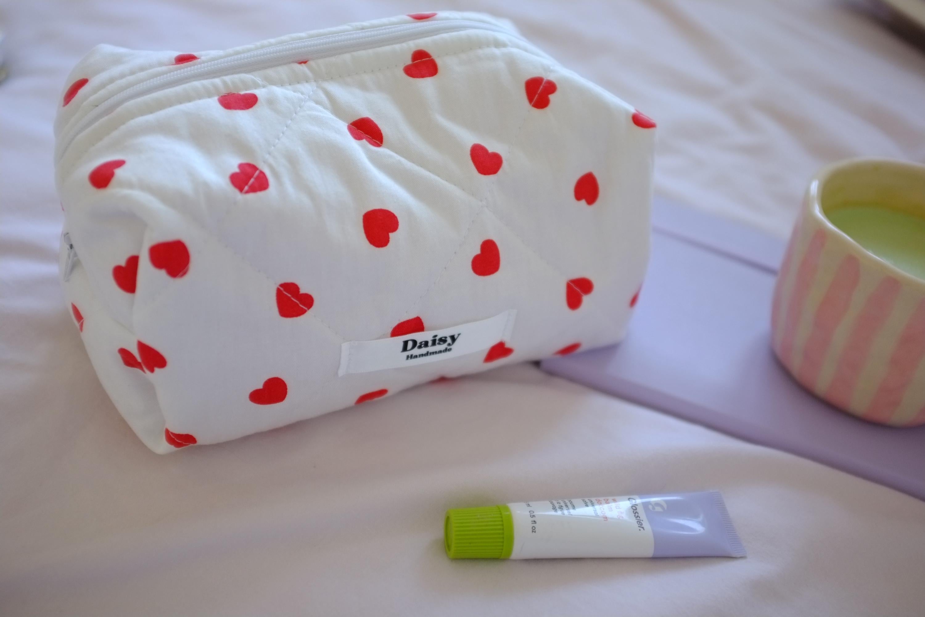 Makeup bag hearts